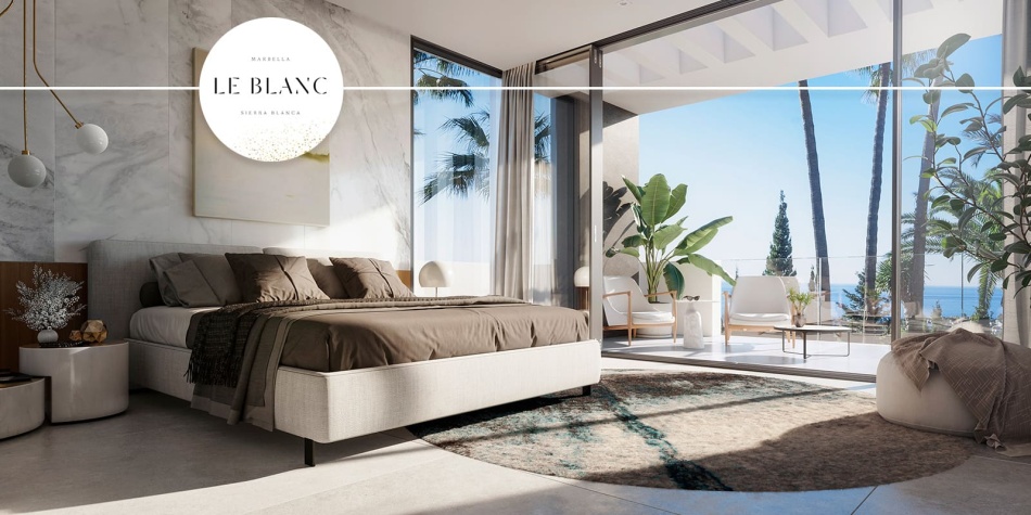 Le Blanc. Main bedroom with panoramic views