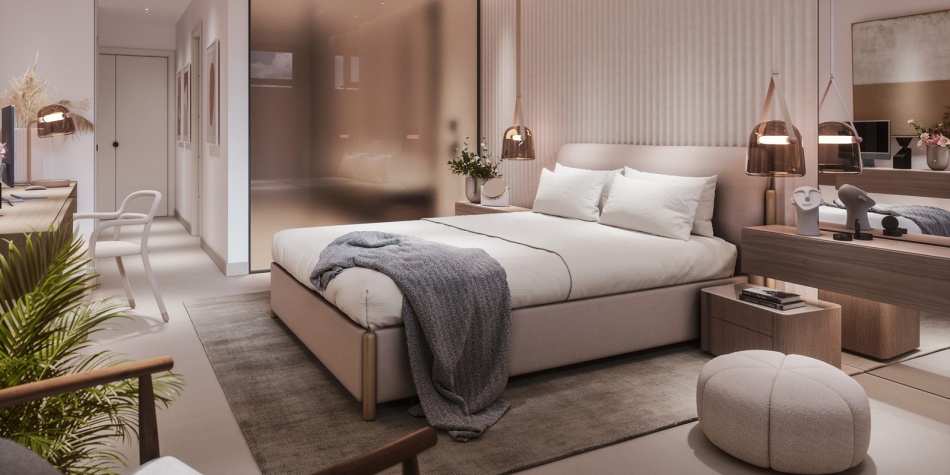 Moderne en luxe slaapkamer