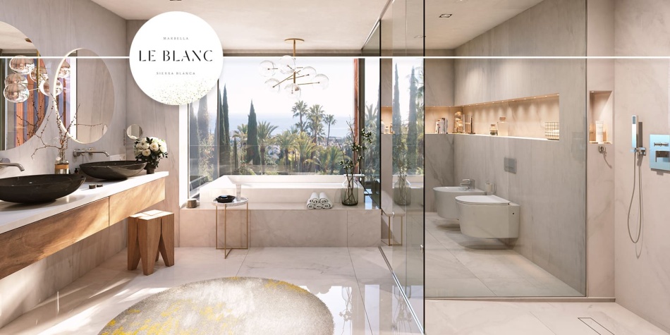 Le Blanc. Spacious and modern bathrooom
